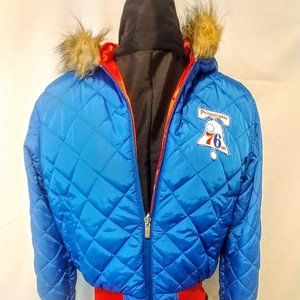PHILADELPHIA 76ERS REVERSIBLE YOUTH PUFFER JACKET